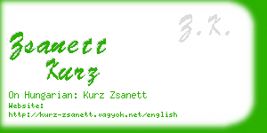 zsanett kurz business card